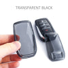 JVCV® Soft TPU Transparent Cover Compatible with Toyota Fortuner, Hilux, Innova Crysta, Fortuner Legender, Innova HyCross, Land Cruiser 2B/3B Smart Key (Transparent Black)