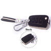 JVCV® Suede Leather Key Cover Compatible with Skoda Kylaq Slavia Kushaq Taigun Tiguan Virtus Octavia Kodiaq Superb Folding Key