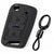 JVCV® Soft TPU Key Cover with Premium Metal Keychain – Matte Black Pattern – Compatible with Skoda Kushaq, Taigun, Tiguan, Virtus, Octavia, Kodiaq & Superb – Folding Key
