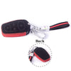 JVCV® Suede Leather Key Cover Compatible with Tata Nexon, Harrier, Tiago EV, Altroz, Tigor, Safari, Nexon EV, Punch, Punch EV 4 Button Smart Key