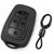 JVCV® Soft TPU Key Cover with Premium Metal Keychain – Matte Black Pattern – Compatible with Tata Nexon EV, Harrier, Tiago EV, Altroz, Tigor, Safari & Punch – 4 Button Smart Key