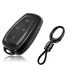 Transparent TPU Car Key Cover with Premium Keychain for Tata Cars – Nexon, Harrier, Punch, Safari, Altroz, Tiago Tigor