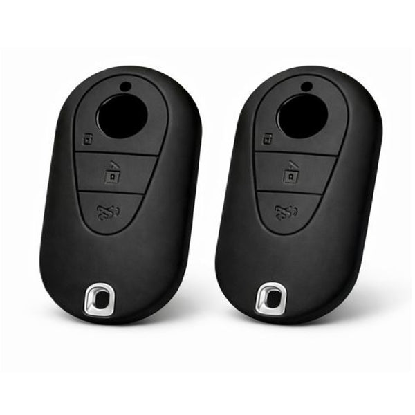 JVCV® Soft TPU Key Cover – Matte Black Pattern – Compatible with Mercedes-Benz S-Class, G-Class & E-Class (2022 Onwards) – 3 Button Smart Key