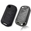 JVCV® Soft TPU Key Cover Combo (Matte Black + Transparent Black) – Compatible with Mahindra XUV700, Thar, Bolero, Scorpio, Scorpio N, XUV300, TUV300 & XUV400 EV – 3 Button Flip Key