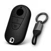 JVCV® Soft TPU Key Cover with Premium Metal Keychain – Matte Black Pattern – Compatible with Mercedes-Benz S-Class, G-Class & E-Class (2022 Onwards) – 3 Button Smart Key