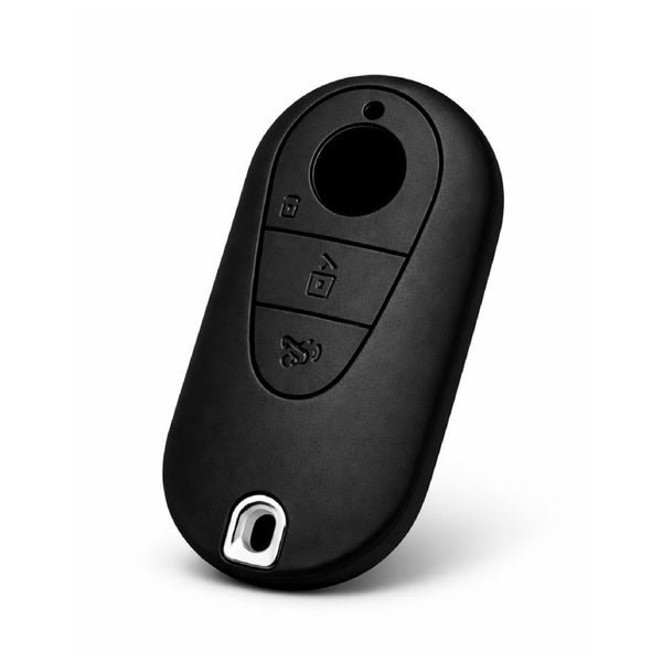 JVCV® Soft TPU Key Cover – Matte Black Pattern – Compatible with Mercedes-Benz S-Class, G-Class & E-Class (2022 Onwards) – 3 Button Smart Key