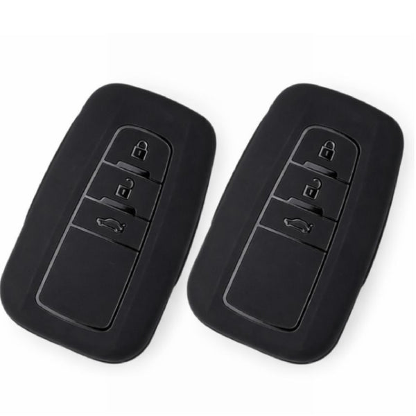 JVCV® Soft TPU Key Cover – Matte Black Pattern – Compatible with Toyota Camry Smart Key