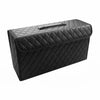 JVCV® PU Leather Car Trunk Boot Organizer with Lid — Anti‑Slip, Foldable & Waterproof