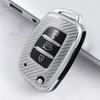 JVCV® Soft TPU Carbon Fiber Style Car Key Cover Compatible with Hyundai Flip Key