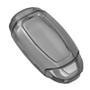 JVCV® Soft TPU Transparent Cover Compatible with Hyundai Verna Push Button Start Car Key (Transparent Black)