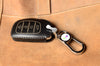 JVCV® Handmade Leather Car Key Cover – Compatible with Hyundai Alcazar & Creta 4 Button Smart Key