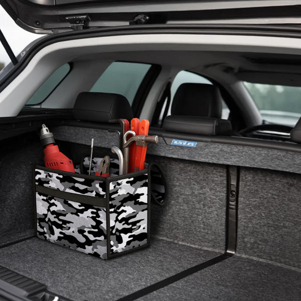 JVCV® Car Trunk Boot Organizer with Camouflage Pattern – Anti-Slip Multipurpose Storage Box for Cars, SUVs, Sedans, Trucks & Minivans