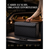 JVCV® PU Leather Car Trunk Boot Organizer with Lid — Anti‑Slip, Foldable & Waterproof