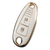 JVCV® Gold Border TPU Key Cover – Compatible with Maruti Suzuki Baleno, Ciaz, Vitara Brezza, S-Cross, Swift, Ignis & Toyota Urban Cruiser – 2 & 3 Button Smart Key