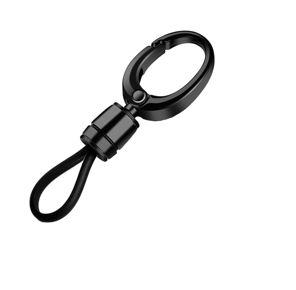 JVCV® Soft TPU Transparent Cover with Keychain – Compatible with VW & Skoda Folding Keys (Transparent Black)