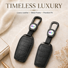 JVCV® Premium Metal & Leather Key Cover – Compatible with Toyota Fortuner, Camry, Hilux, Innova Crysta, Fortuner Legender, Innova HyCross & Land Cruiser – 3 Button Smart Key