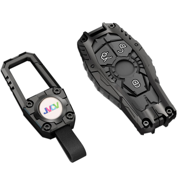 JVCV® Zinc Alloy Metal Key Cover Compatible with Mercedes Benz C E S M CLS CLK G Class Smart Key