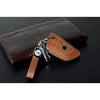 VCV® Soft Handmade Lychee Pattern Leather Key Cover Compatible with BMW Blade 3/4 Button Smart Key