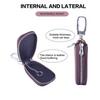 Large Capacity Leather Car Key Holder (Brown)