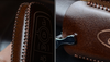JVCV® Car Styling Soft Handmade Leather Key Cover Compatible with Hyundai Creta Venue Exter Aura Elite i20 Grand i10 Nios Xcent 3 Button Flip Key