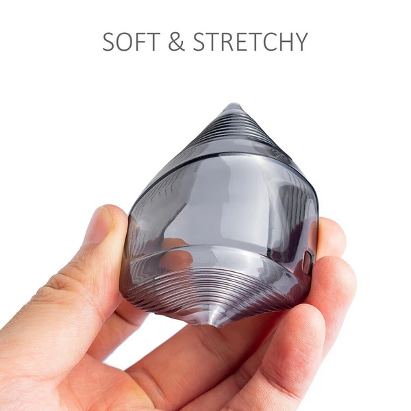 JVCV® Soft TPU Transparent Cover with keychain – Compatible with Ford Keys (Transparent Black)