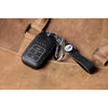 JVCV® Soft Handmade Lychee Pattern Leather Key Cover Compatible with Honda City Elevate Civic Jazz Amaze CR-V WR-V BR-V 3 Button Push Button Start Smart Key