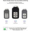 JVCV® Soft Handmade Lychee Pattern Leather Key Cover Compatible with Honda City Elevate Civic Jazz Amaze CR-V WR-V BR-V 3 Button Push Button Start Smart Key