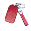 JVCV® Soft Handmade Lychee Pattern Leather Key Cover Compatible with Honda City Elevate Civic Jazz Amaze CR-V WR-V BR-V 3 Button Push Button Start Smart Key