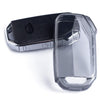 JVCV® Soft TPU Transparent Cover Compatible with Kia Seltos 2023 Facelift HTX 3/4 Button Smart Key (Transparent Black)