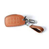 JVCV® Soft Handmade Lychee Pattern Leather Key Cover Compatible with Hyundai Alcazar Creta, i20 2021, Venue, Tucson, Elantra,i20 N Line 2021 4 Button Smart Key