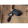 JVCV® Soft Handmade Lychee Pattern Leather Key Cover Compatible with Hyundai Creta Venue Aura Elite i20 Grand i10 Nios Xcent 3 Button Flip Key