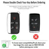 JVCV® Soft Handmade Lychee Pattern Leather Key Cover Compatible with Land Rover and Jaguar Smart Key