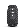 Carbon Fiber Pattern Key Cover Compatible with Audi Smart Key (Black)