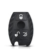 Carbon Fiber Pattern Key Cover Compatible with Hyundai Creta Venue Aura Elite i20 Grand i10 Nios Xcent 3 Button Flip Key (Black)
