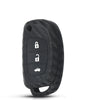 JVCV® Carbon Fiber Pattern Key Cover Compatible with Hyundai Creta Venue Aura Elite i20 Grand i10 Nios Xcent 3 Button Flip Key