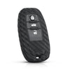 Carbon Fiber Pattern Key Cover Compatible with Audi Smart Key (Black)