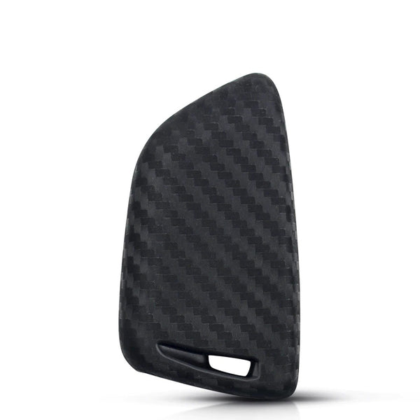 Carbon Fiber Pattern Key Cover Compatible with with BMW Blade Smart Key (Black)