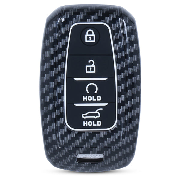 Hard Case Key Cover Compatible with Kia Sonet Seltos 2020 Carens 4 Button Smart Key