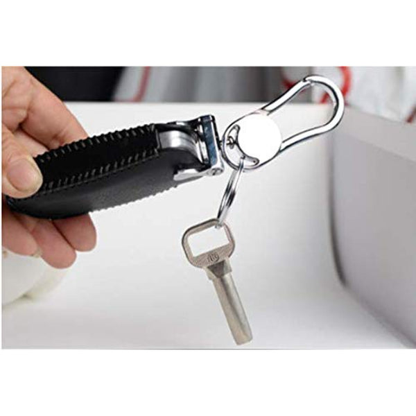 JVCV® Car Styling Soft Handmade Leather Key Cover Compatible with Kia Seltos 4 Button Smart Key - Verify Key Button and Shape Before Ordering