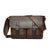 JVCV® Premium Men's Leather Messenger Bag | Luxury Crossbody Shoulder Bag with Dual Front Pockets & Buckle Closures | Office, Work, Travel & Everyday Carry