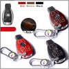 JVCV® Handmade Leather Car Key Cover – Compatible with Mercedes-Benz 3 Button Smart Key
