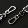 2 Pack Metal Keychain Car Key clip Quick-Release Horseshoe Shape D-Ring Key Fob Holder with Round Carabiner Keychain