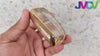 JVCV® Soft TPU Transparent Cover Compatible with Kia Seltos Sonet Carens 4 Button Smart Key (Transparent Gold)