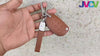 JVCV® Soft Handmade Lychee Pattern Leather Key Cover Compatible with Hyundai Creta Venue Aura Elite i20 Grand i10 Nios Xcent 3 Button Flip Key