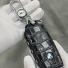 JVCV® Handmade Leather Crocodile Pattern Key Cover – Compatible with BMW 2023 New 7 Series (740i, 760i), X1, X5, X7, XM, iX, i7 Smart Key