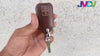 JVCV® Car Styling Soft Handmade Leather Key Cover Compatible with Suzuki Jimny, Fronx, Grand Vitara, BALENO, XL6, Swift, ERTIGA, DZIRE, Urban Cruiser, Glanza, Hyryder (2 Button Smart Key, Brown)