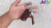 JVCV® Suede Leather Key Cover for Mahindra 3-Button Flip Keys – Compatible with XUV 700, Scorpio N, Thar, 3XO, XUV300, XUV400, Bolero & More