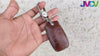 JVCV® Car Styling Soft Handmade Leather Key Cover Compatible with Kia Seltos Sonet Carens 4 Button Smart Key - Verify Key Button and Shape Before Ordering