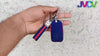 JVCV® Suede Leather Key Cover for Suzuki & Toyota Smart Keys – Compatible with Jimny, Grand Vitara, Baleno, Fronx, Swift, Glanza, Hyryder & More