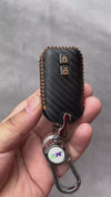 JVCV® Handmade Carbon Fiber Pattern Leather Key Cover Compatible with Suzuki Jimny Fronx Grand Vitara Baleno XL6 Swift Ertiga Dzire Rumion Urban Cruiser Glanza, Hyryder Smart Key